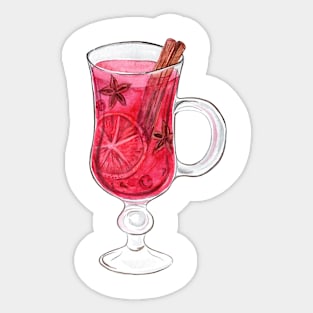 Mulled wine glass Sticker